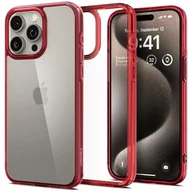 Etui i futerały do telefonów - Spigen Etui na telefon komórkowy iPhone 15 Pro Max Ultra Hybrid [Anti-Yellowing] Case etui na telefon komórkowy etui ochronne przezroczyste cienkie Slim -Deep Red - miniaturka - grafika 1
