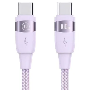 USAMS SJ632USB03 USB-C do USB-C 1,2m Fioletowy - Kable USB - miniaturka - grafika 1