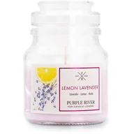 Świece - Purple River sojowa naturalna świeca zapachowa w szkle 4 oz 113 g - Lemon Lavender - miniaturka - grafika 1