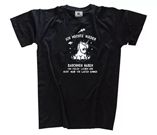 Shirtzshop Chcę przywracania shirtzshop jednorożec brzucha WEH mają kluczowe znaczenie od wielu lachen T-Shirt, czarny, S ss-u1512023-t-Schwarz-S_Schwarz_S - Koszulki męskie - miniaturka - grafika 1