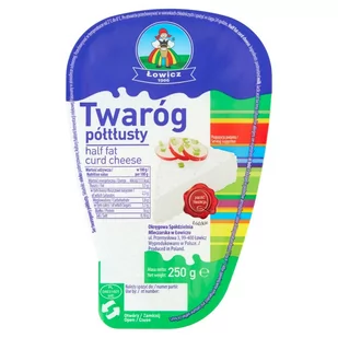 Łowicz Twaróg półtłusty 250 g - Sery - miniaturka - grafika 1