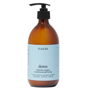 Flagolie Detox mleczko myjące z ziemią okrzemkową 500ml - Balsamy i kremy do ciała - miniaturka - grafika 1