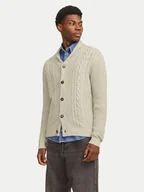 Swetry męskie - Jack&Jones Kardigan Craig 12258484 Écru Regular Fit - miniaturka - grafika 1