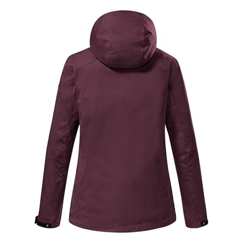 killtec Damska kurtka funkcyjna/kurtka outdoorowa z odpinanym kapturem KOS 133 WMN JCKT, winogrona, 36, 38383-000