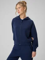 Bluzy damskie - 4F Bluza dresowa regular z modalem damska - granatowa XXL - miniaturka - grafika 1