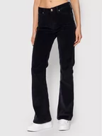 Spodnie damskie - Tommy Hilfiger Spodnie materiałowe Cord WW0WW32140 Granatowy Bootcut Fit - miniaturka - grafika 1