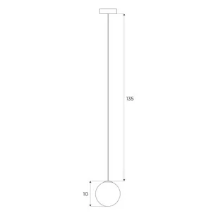 MAXLIGHT M0017D LAMPA WISZĄCA MAGNETYCZNA SYSTEM DALI 6W 525LM 3000K - Lampy sufitowe - miniaturka - grafika 1