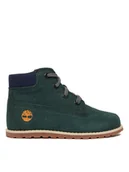 Buty dla chłopców - Timberland Trzewiki Pokey Pine Mid Lace Up TB0A292EEY01 Zielony - miniaturka - grafika 1