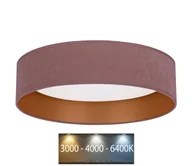Lampy sufitowe - Brilagi - LED Plafon VELVET LED/24W/230V 3000/4000/6400K różowy/złoty - miniaturka - grafika 1