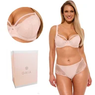 Biustonosze - Biustonosz z koronką GAIA Semi-Soft Elin 1263 półusztywniany perłowy  75H - miniaturka - grafika 1
