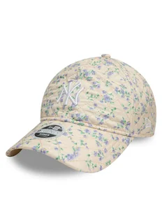 New Era Czapka z daszkiem New York Yankees Floral Quilt 9Twenty 60595367 Beżowy - Czapki damskie - miniaturka - grafika 1