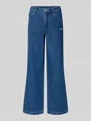 Spodnie damskie - Jeansy o luźnym kroju z wyhaftowanym logo - miniaturka - grafika 1