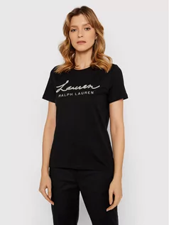 Koszulki i topy damskie - Ralph Lauren Lauren T-Shirt 200852314001 Czarny Regular Fit - grafika 1