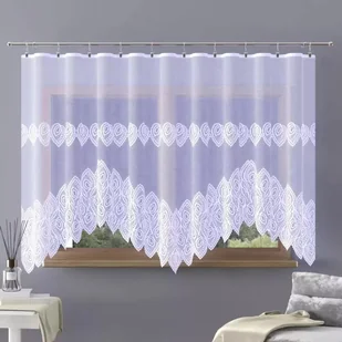 Firanka żakardowa metrażowa wys. 160 cm Vineala A052 biała - Firany - miniaturka - grafika 1