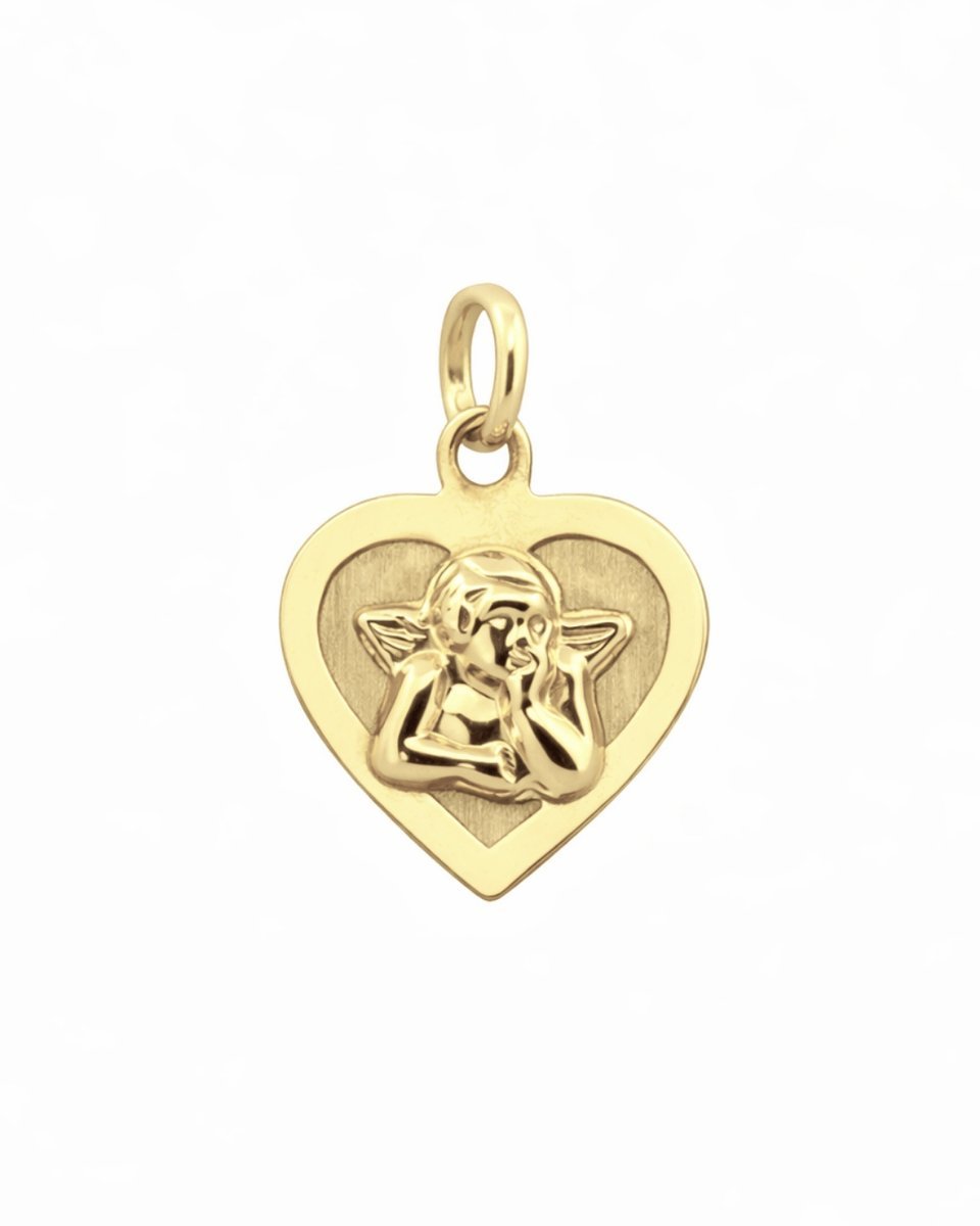 Zawieszka anioł w sercu, złoto pr. 585, 14K