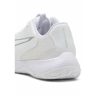 Młodzieżowe buty do piłki ręcznej Accelerate 4 PUMA White Silver Metallic - Odzież sportowa dziecięca - miniaturka - grafika 1