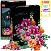 Klocki - LEGO KLOCKI ZESTAW BOTANICAL COLLECTION - PIĘKNY BUKIET RÓŻOWYCH KWIATÓW 10342  KLOCKI + EBOOK - miniaturka - grafika 1