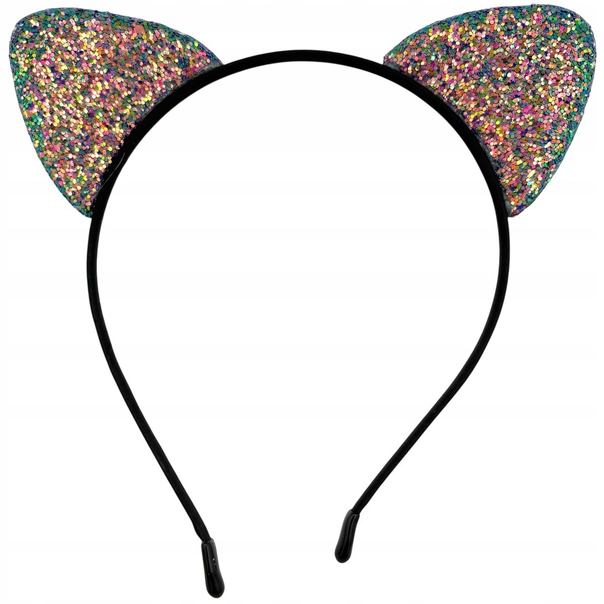 Opaska na głowę uszy kolorowe brokatowe opaska kocie uszka do włosów kotek.