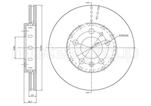 METELLI Tarcza hamulcowa 23-0390C - Szczęki hamulcowe - miniaturka - grafika 1
