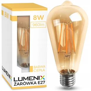 Żarówka E27 Led Filament Edison Ozdobna Łza 8W 960lm Bardzo Ciepła - Żarówki LED - miniaturka - grafika 1