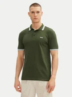 Koszulki męskie - BOSS Polo Paddy 50469055 Zielony Regular Fit - miniaturka - grafika 1