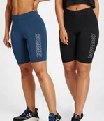 Spodenki damskie - HUMMEL SPODENKI SPORTOWE DAMSKIE 2 PACK XS PUN - miniaturka - grafika 1