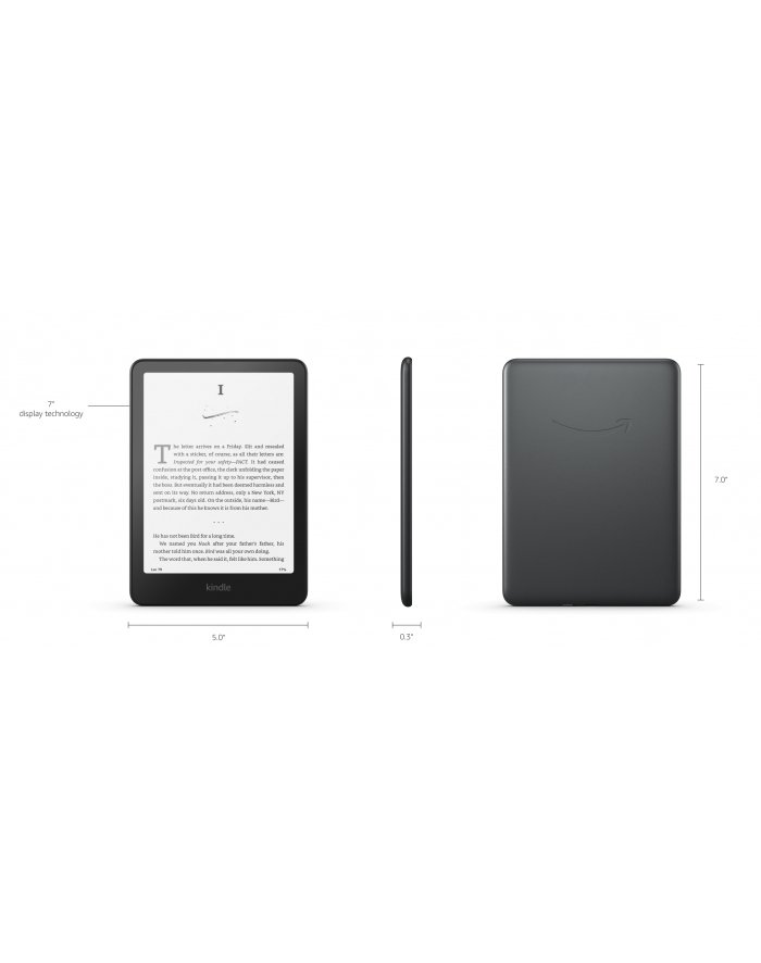Amazon Ebook New Kindle Paper 12th Generation - 2024 release 7” glare-free 32GB Wi-Fi Wireless