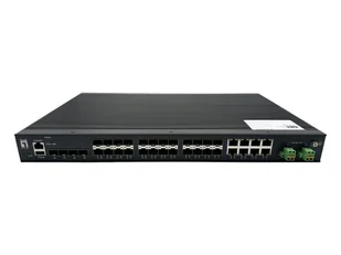 LevelOne IGU-2872 łącza sieciowe Zarządzany L2+ Czarny - Pozostałe akcesoria sieciowe - miniaturka - grafika 1