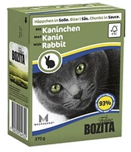 Bozita CAT Kartonik 370g kawałki w sosie z królikiem - Mokra karma dla kotów - miniaturka - grafika 2
