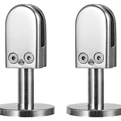 Zawiasy, okucia i inne akcesoria - Zacisk do szkła ze stali nierdzewnej, regulowany uchwyt do szkła, do szkła bezramowego o grubości 5-8 mm, wysokość 60 mm, 2 sztuki - miniaturka - grafika 1