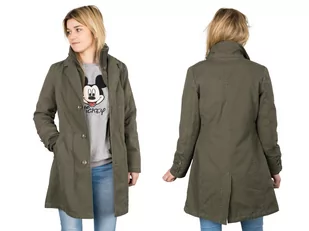 Płaszcz Płaszczyk Damski Bawełniany Khaki 28H r S - Płaszcze damskie - miniaturka - grafika 1
