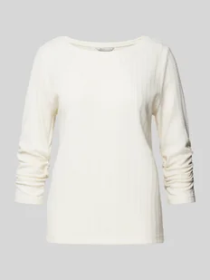 Bluza o kroju shaped fit z fakturą i rękawem o dł. 3/4 - Bluzy damskie - miniaturka - grafika 1