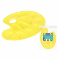 Przybory szkolne - Paleta do farb owalna pastelowa żółta STARPAK 540852 - miniaturka - grafika 1