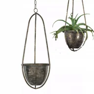 Kwietniki - DONICZKA BALKONOWA WISZĄCA kwietnik osłonka metalowa retro do powieszenia - miniaturka - grafika 1