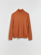 Swetry męskie - Reserved - Golf z wiskozą - miedziany - miniaturka - grafika 1