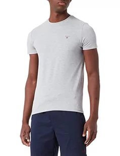 GANT Męski T-shirt, szary melanż, 5XL - Koszulki męskie - miniaturka - grafika 1