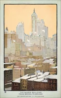 Plakaty - The Singer Building from Brooklyn Bridge, Rachael Robinson Elmer - plakat 70x100 cm - miniaturka - grafika 1