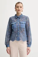 Koszule damskie - Morgan koszula CIVI damska kolor niebieski regular z kołnierzykiem klasycznym CIVI - miniaturka - grafika 1