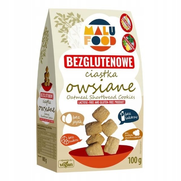 Ciastka owsiane bezglutenowe bez dodatku cukru 100