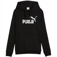 Bluzy damskie - Bluza damska Puma ESS No.1 Logo Hoodie czarna 682390 01 S - miniaturka - grafika 1