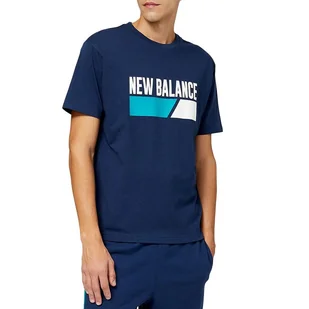 Koszulka New Balance MT23901TMT - granatowa - Koszulki sportowe męskie - miniaturka - grafika 1