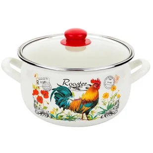 Florina Garnek emaliowany Pyza Kogucik 22 cm 5,3 l 0G0707 - Garnki - miniaturka - grafika 1