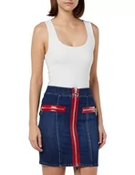 Sukienki - Love Moschino Damska sukienka z powlekanymi suwakami, niebieska, rozmiar 40, niebieski, 40 - miniaturka - grafika 1