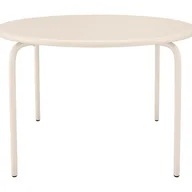 Stoły ogrodowe - Stół ogrodowy okrągły o śr. 110 cm z metalu - Beżowy - MIRMANDE marki MYLIA - miniaturka - grafika 1
