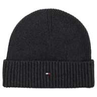 Czapki damskie - Czapka TH Flag Pima Cotton Beanie AM0AM12796 PA7 (TH1152-c) Tommy Hilfiger - miniaturka - grafika 1
