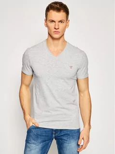 Koszulki męskie - GUESS T-Shirt M1RI32 J1311 Szary Super Slim Fit - grafika 1