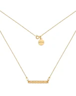 Naszyjniki - Złoty naszyjnik z chropowatą blaszką - miniaturka - grafika 1