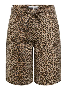 ONLY Szorty jeansowe Naomi 15351037 Brązowy Regular Fit - Spodnie sportowe damskie - miniaturka - grafika 1