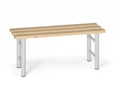 Meble do szkół i przedszkoli - B2B Partner Ławka szatniowa, siedzisko - listwy, szare nogi 179603 - miniaturka - grafika 1