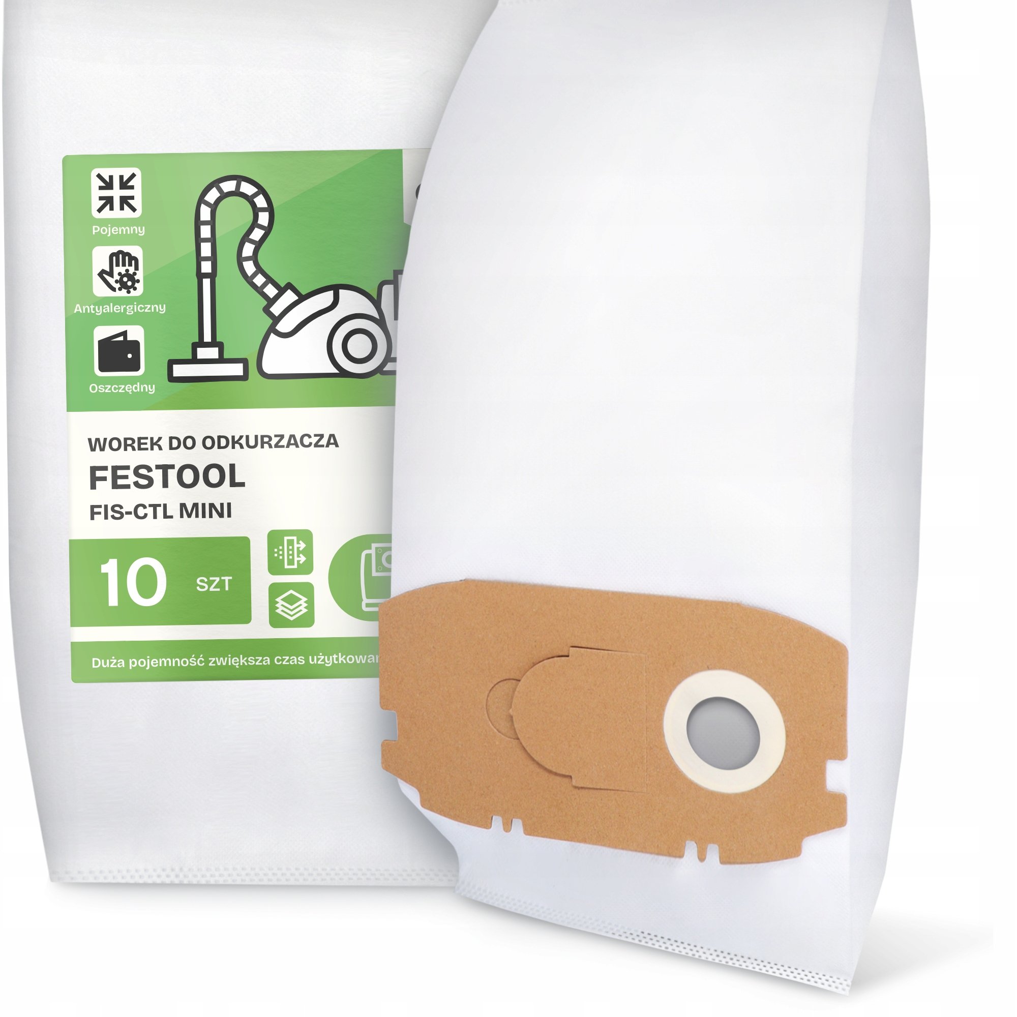 10x Worek do Odkurzacza Festool Fis-ctl Mini Pojemny Mocny Duży Worki G9-W